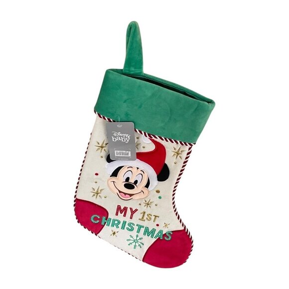 Disney Store Disney Baby Mickey Mouse My 1st Christmas Holiday Stocking